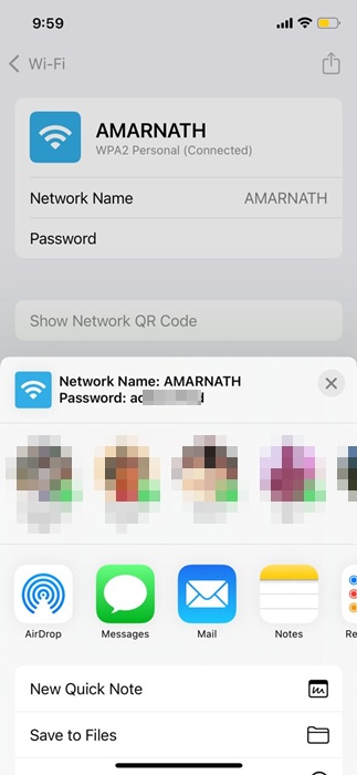 Network name and Password