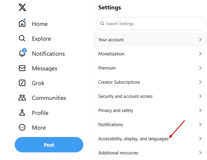 Accessibility, display and languages