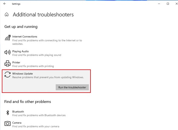 Windows Update Troubleshooter