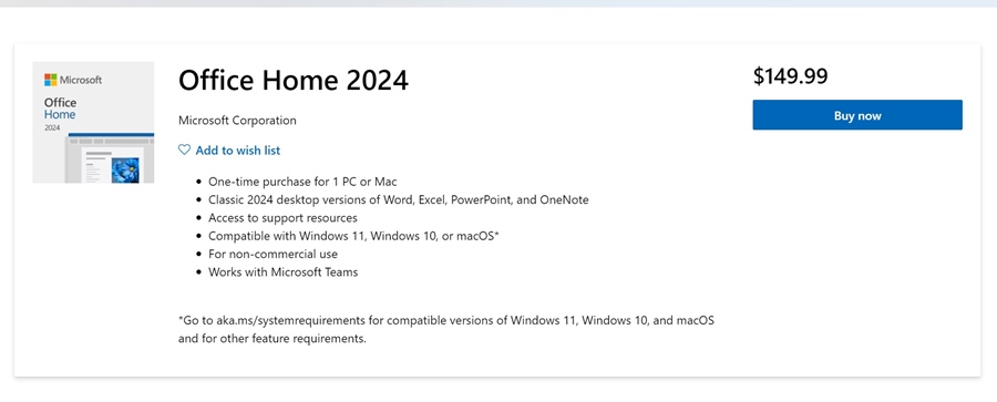 ดาวน์โหลด Microsoft Office Home 2024