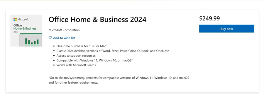 Ladda ner Microsoft Office Home & Business 2024