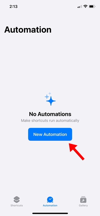 Create Personal Automation