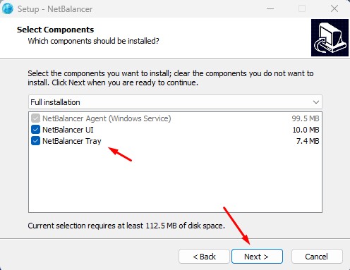 NetBalancer 시스템 트레이