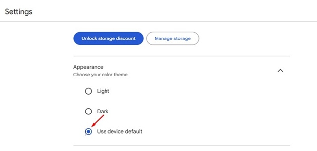 Utilizzare il dispositivo predefinito