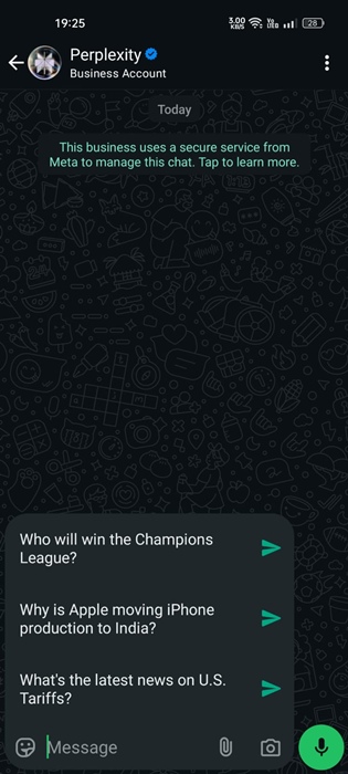 initiate a chat