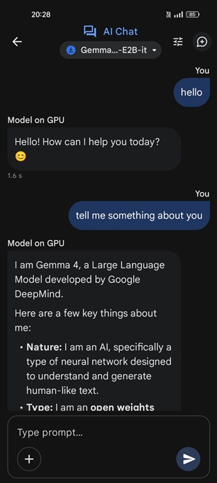 AI chatbot