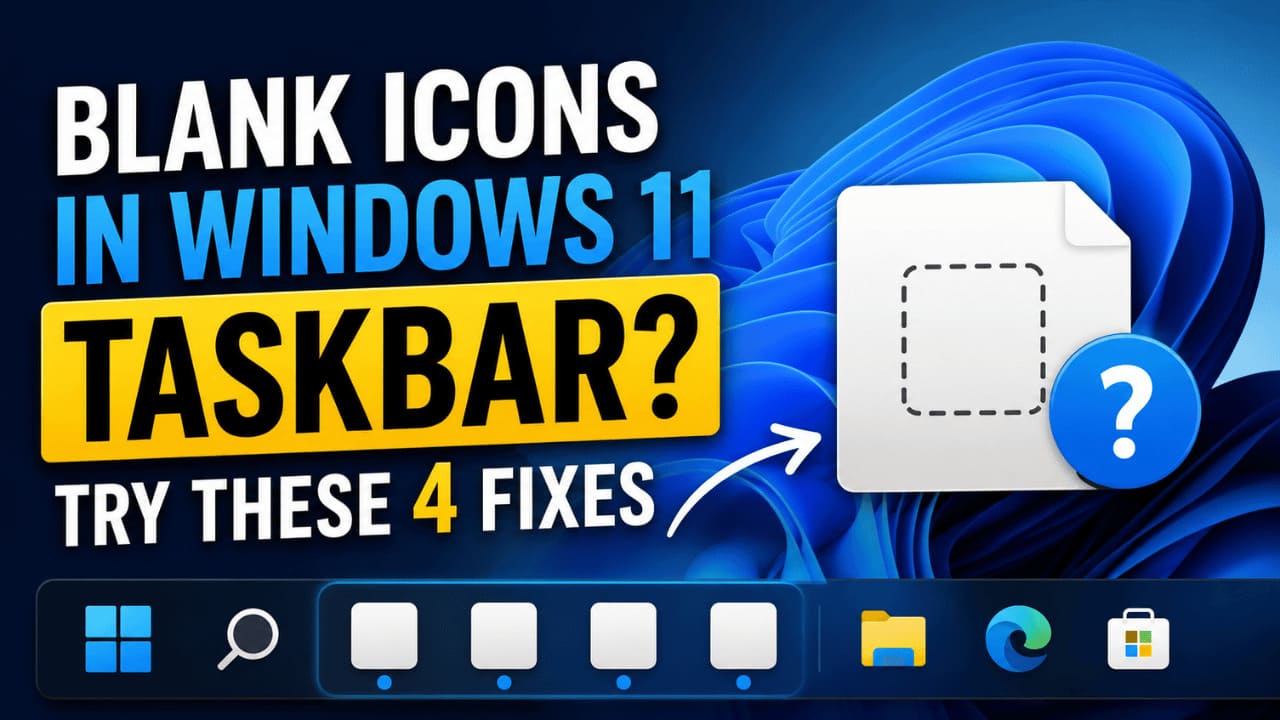 Blank Icons in Windows 11 Taskbar? Try these 4 Fixes
