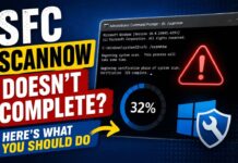 SFC SCANNOW Doesn't Complete Here's what you should do