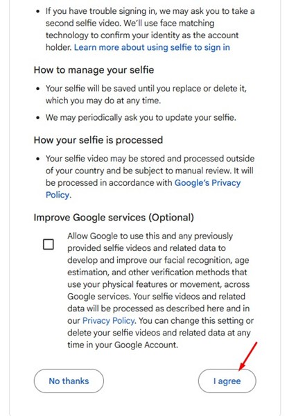 agree to the terms and conditions