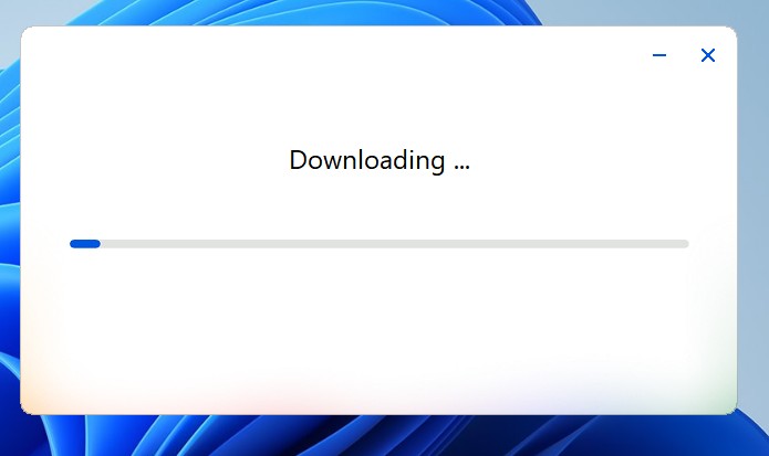 wait until the installer downloads & installs