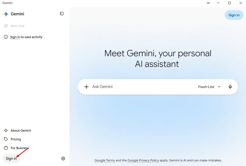 sign in to your Google account