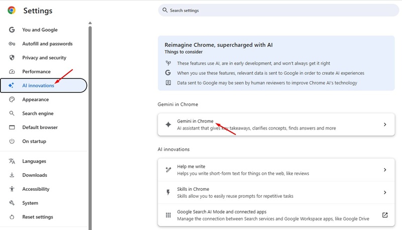 How to Enable Media Understanding Feature in Chrome 9 AI innovations > Gemini in Chrome